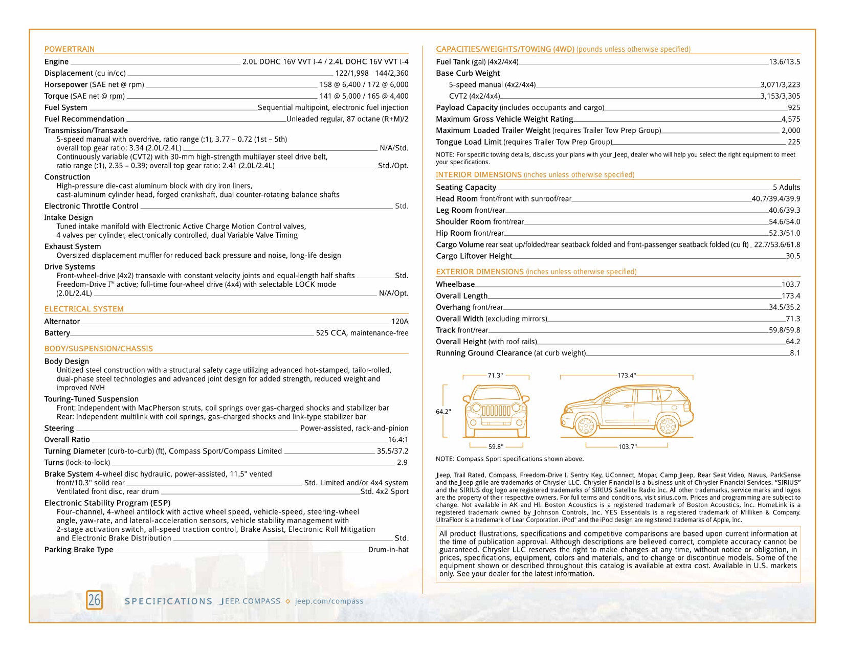 2008 Jeep Compass Brochure Page 2